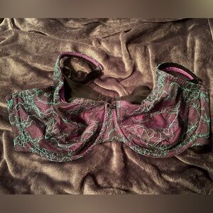 Cacique Black and Purple Bra